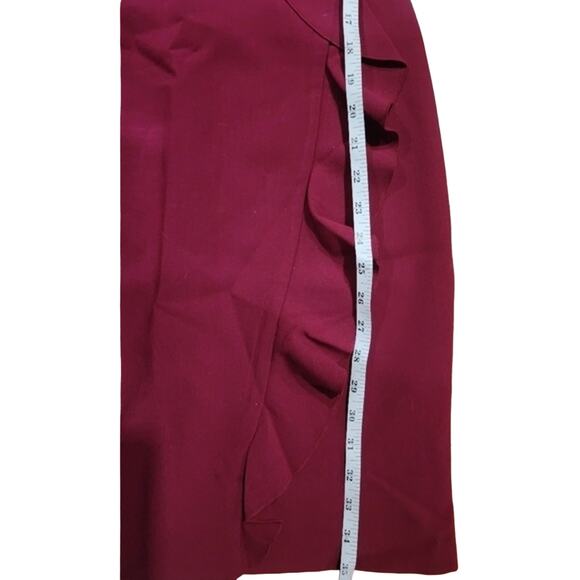 French Connection Alianor Frill Stretch Baked Cherry‎ Holiday Dress NWT Size 2 - Picture 6 of 9